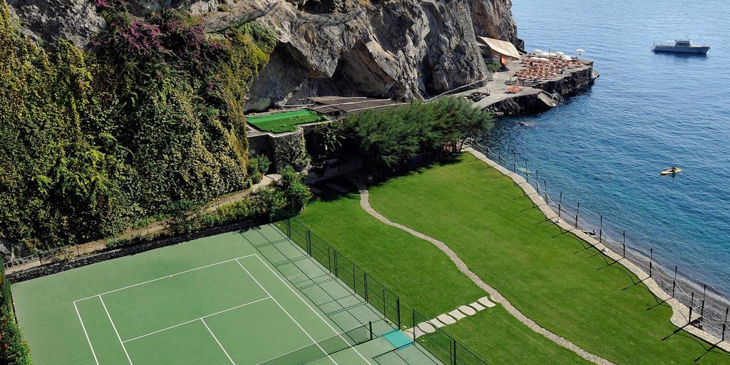 tennis court on the beach