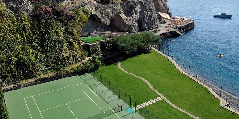 tennis court on the beach