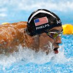Michael Phelps swims