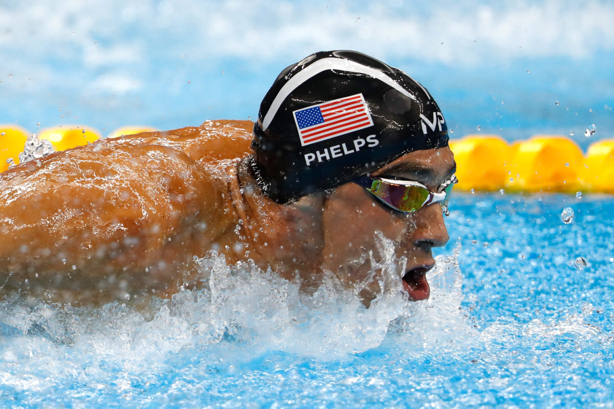 Michael Phelps swims