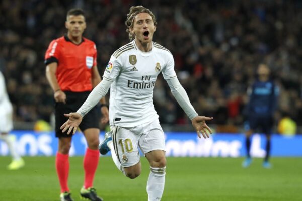 Luka Modric with Real Madrid team