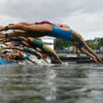 triathlon in the river seine