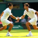 tennis players with tennis teams and tennis rackets playing tennis