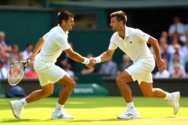 tennis players with tennis teams and tennis rackets playing tennis