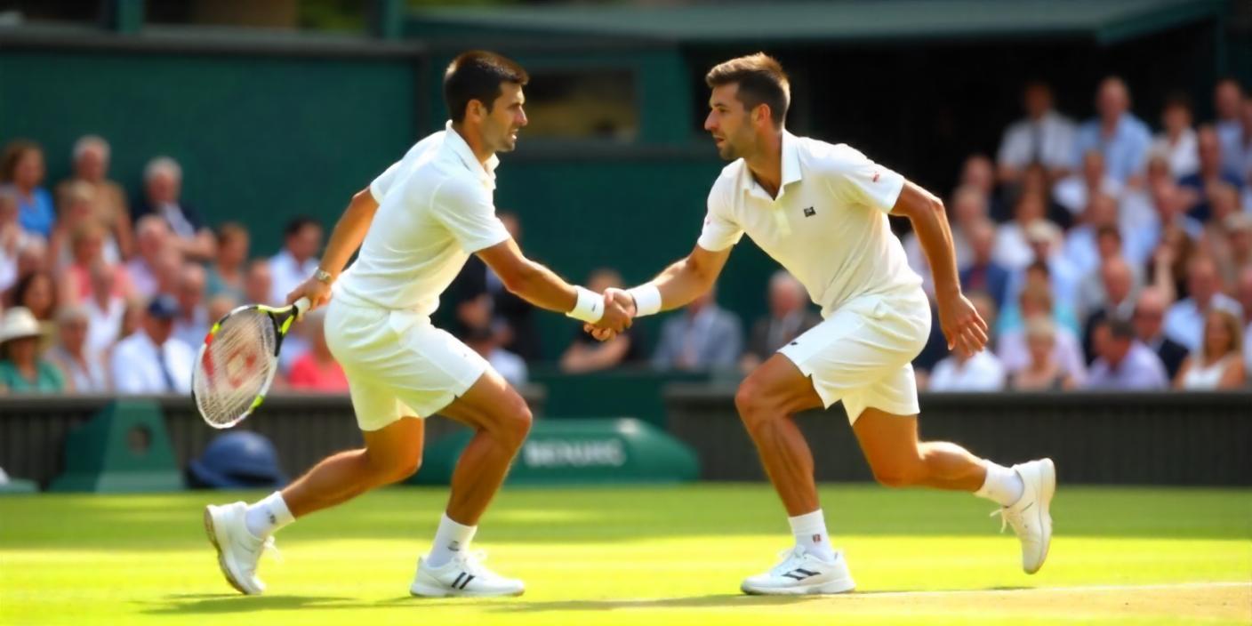 tennis players with tennis teams and tennis rackets playing tennis