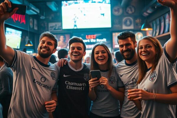 Football fans rejoice at the result of the match