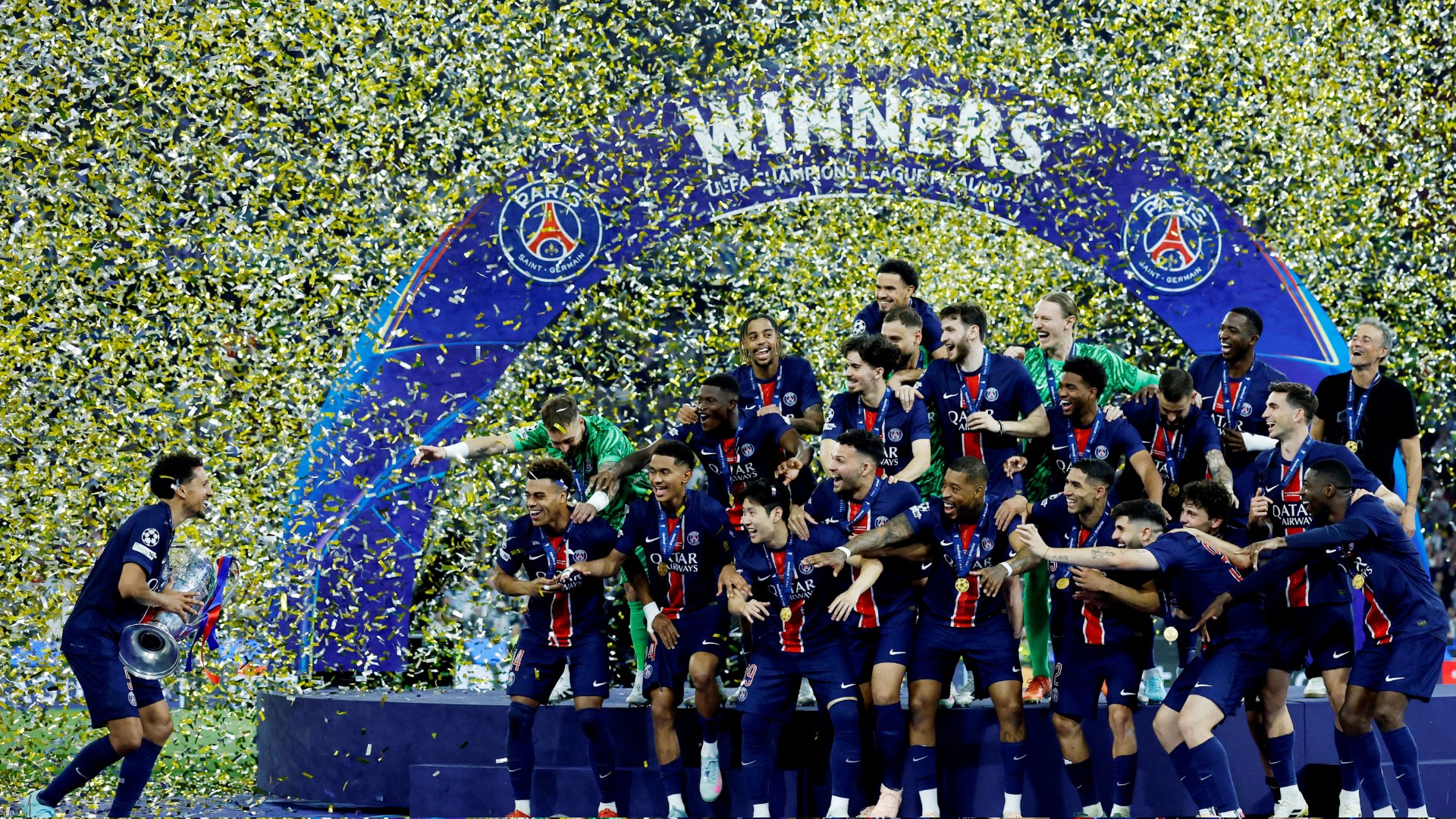 PSG with the 2025 Champions League title