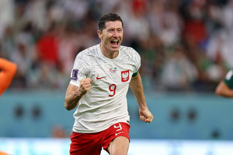 Robert Lewandowski with Poland