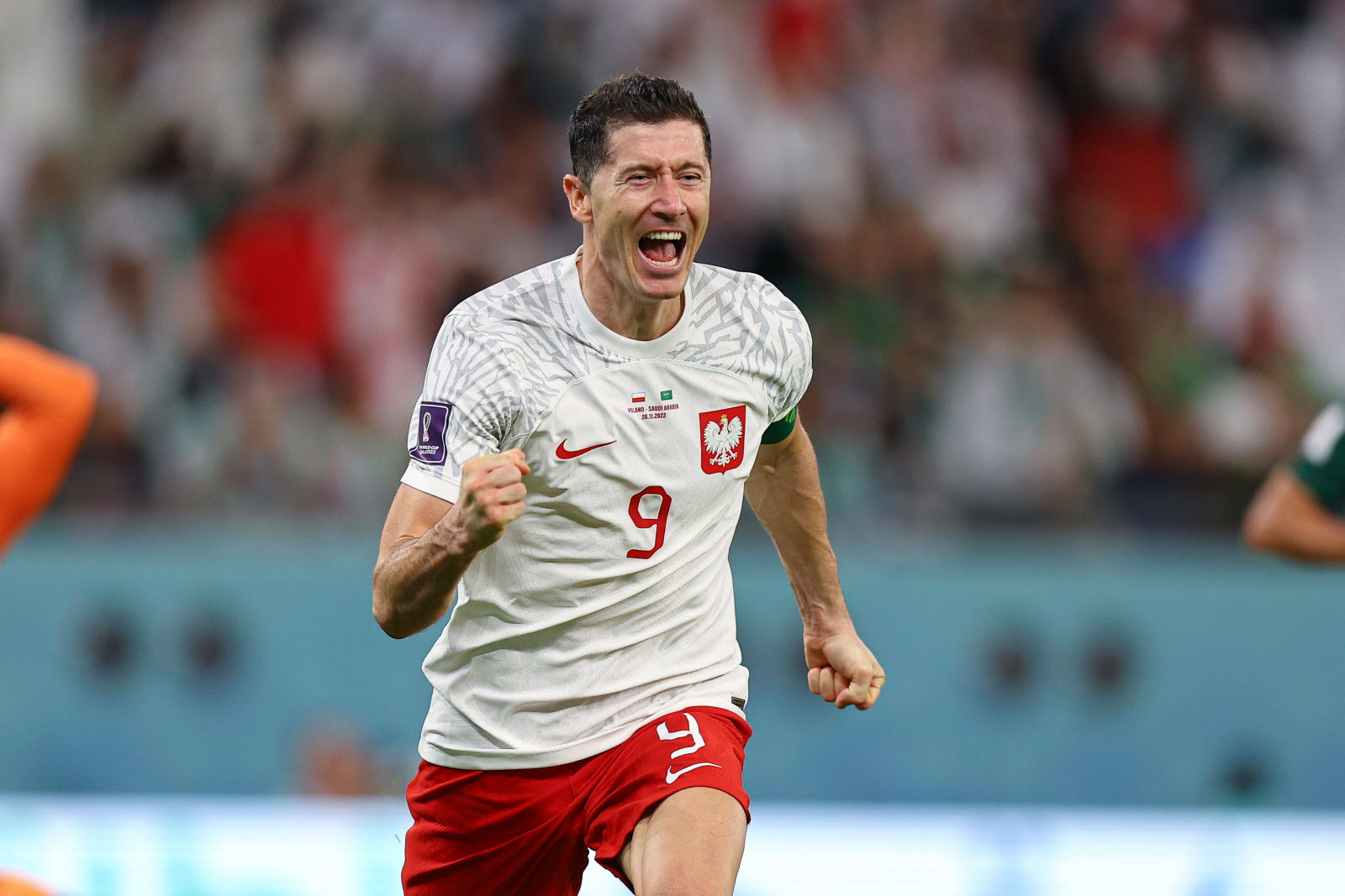 Robert Lewandowski with Poland