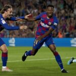 Ansu Fati with the Barcelona team