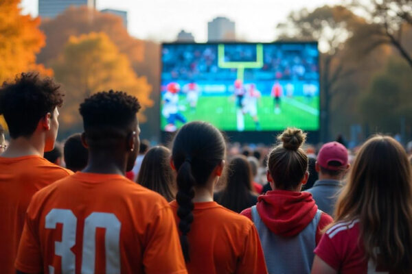 Футбол и хазарт, един пазар за милиони football fans watching a match in a park